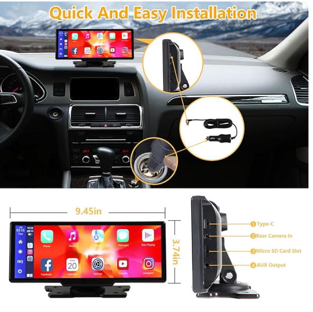 RoadSync 9.3-inch Wireless CarPlay Display